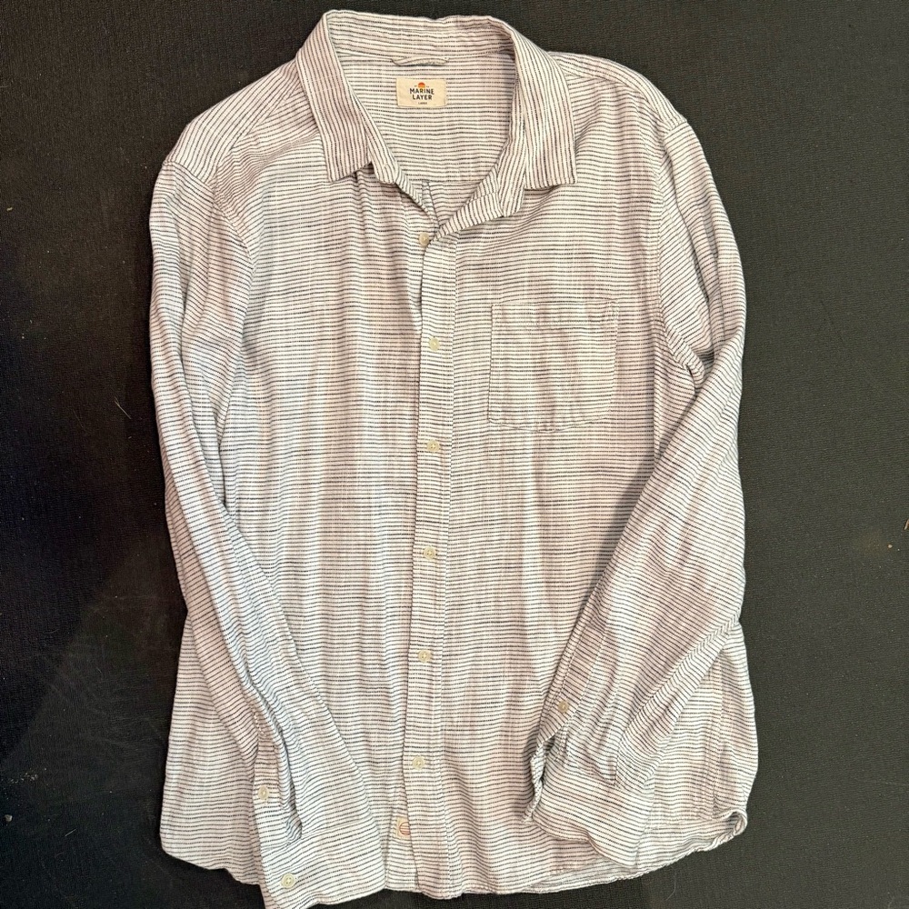 Marine Layer Striped Button-Up Shirt